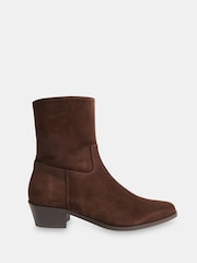Whistles Brown Suede Clean Western Boots - Image 2 of 4