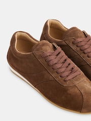 Whistles Brown Soft Suede Unlined Sneakers - Image 3 of 4