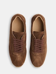 Whistles Brown Soft Suede Unlined Sneakers - Image 4 of 4
