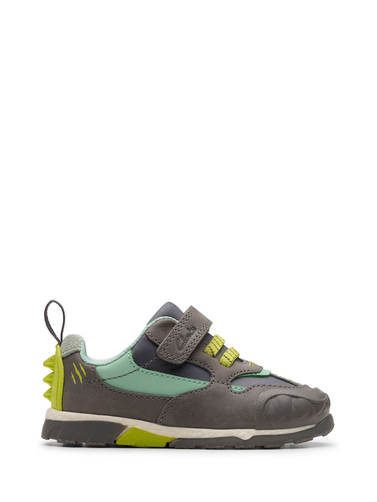 Clarks Grey Steggy2 Park Toddler Shoes - Image 1 of 8