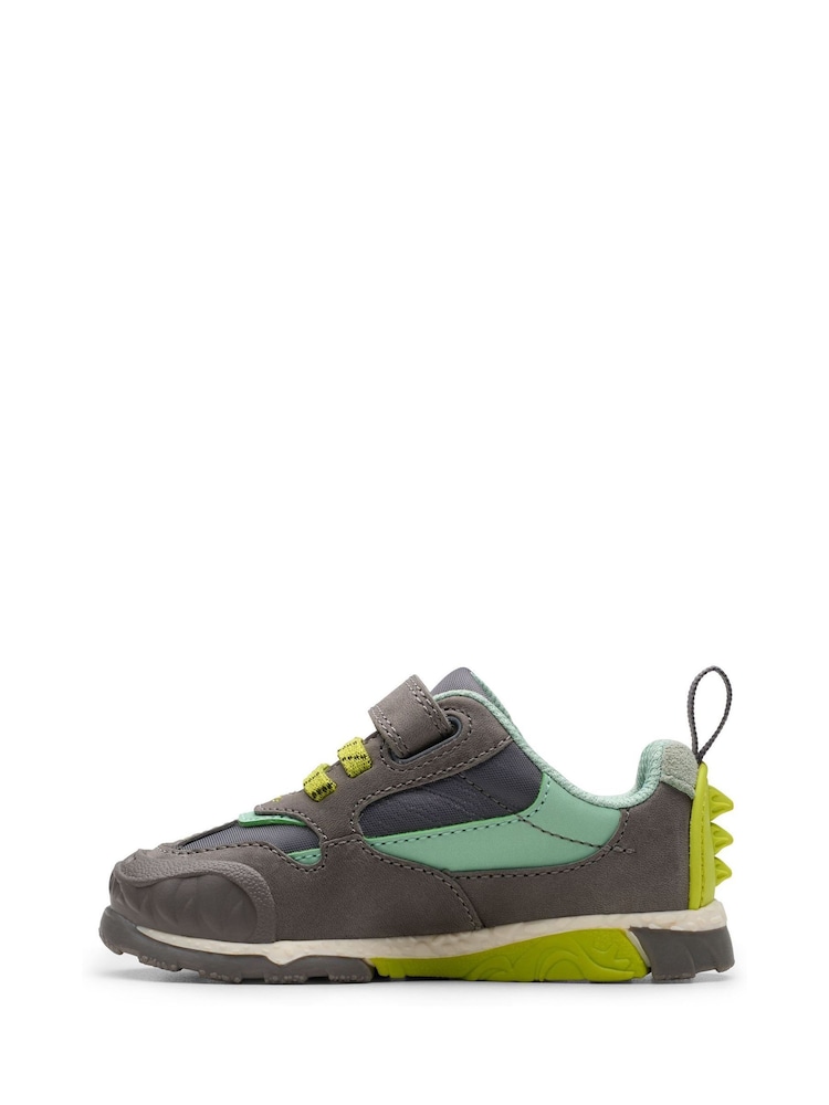 Clarks Grey Steggy2 Park Toddler Shoes - Image 2 of 8