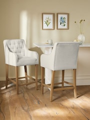 Tweedy Plain Light Natural Rose Bar Stool - Image 1 of 10