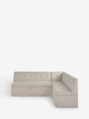 Tweedy Plain Light Natural Winslow Corner Storage Dining Bench - Image 7 of 13