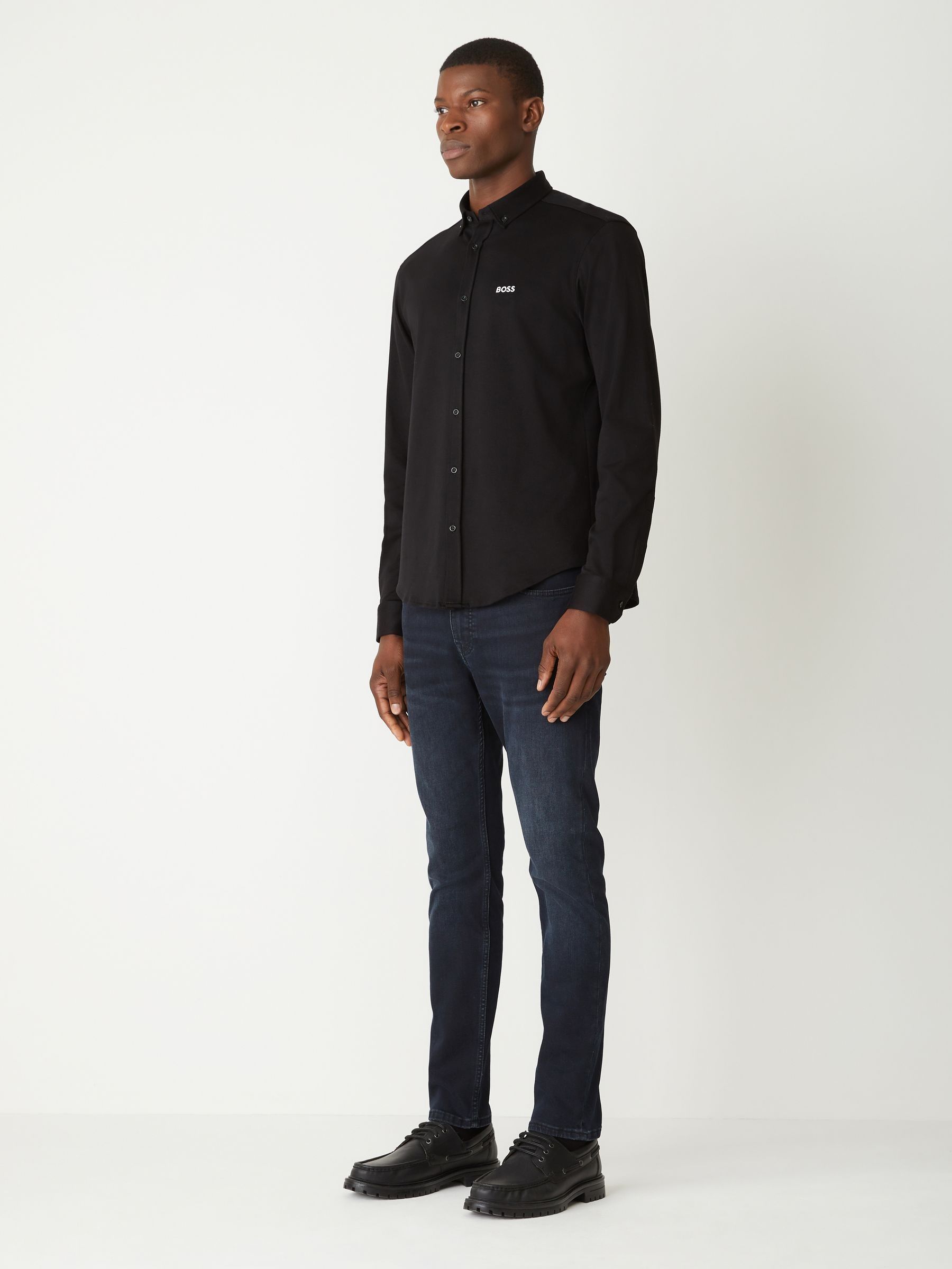 Buy BOSS Black Motion Cotton Regular Fit Long Sleeve Shirt from