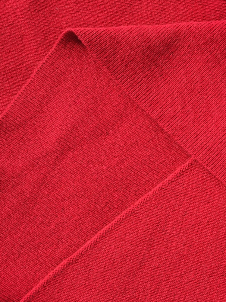 Mint Velvet Red Cotton Blend Triangle Knit Scarf - Image 5 of 5