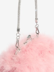 Lipsy Blush Pink Feather Top Handle Clutch Bag - Image 4 of 5