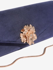 Navy Floral Trim - Lipsy Clutch Bag - Imagen 5 de 7