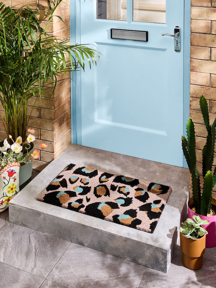 Eleanor Bowmer Pink Leopard Print Doormat - Image 2 of 5