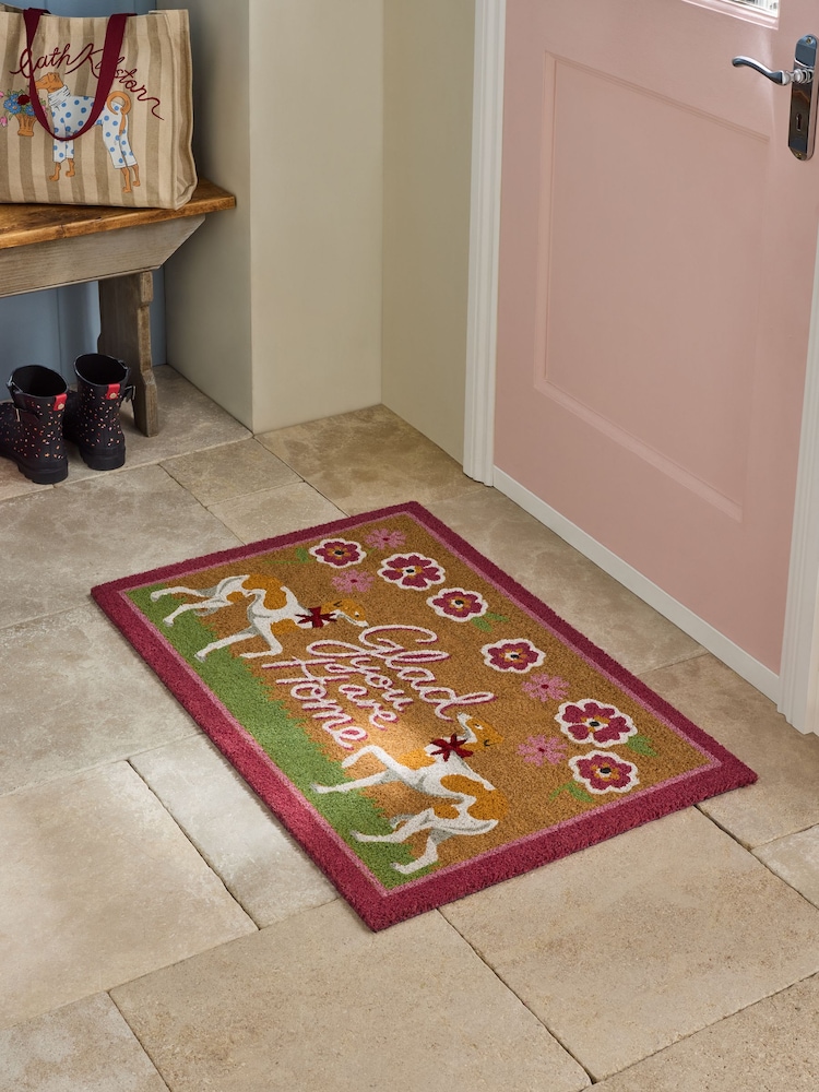 Cath Kidston Glad You Are Home Slogan Doormat - Image 1 of 7 Cath Kidston Glad You Are Home Slogan Doormat - Image 1 of 7