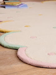 JoJo Maman Bébé Multi Polka Dot Scallop Cotton Tufted Rug - Image 3 of 5