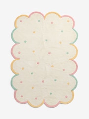 JoJo Maman Bébé Multi Polka Dot Scallop Cotton Tufted Rug - Image 5 of 5
