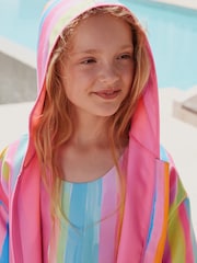 Rainbow Stripe Zip Quick Dry Poncho (9mths-8yrs) - Image 4 of 9