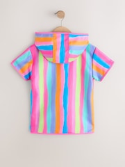 Rainbow Stripe Zip Quick Dry Poncho (9mths-8yrs) - Image 6 of 9