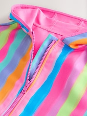 Rainbow Stripe Zip Quick Dry Poncho (9mths-8yrs) - Image 8 of 9