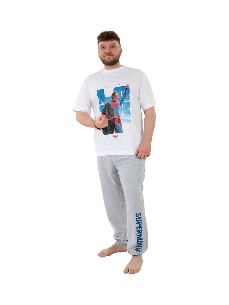 Character White DC Comics Superman Short Sleeve Pyjamas - Image 1 of 3