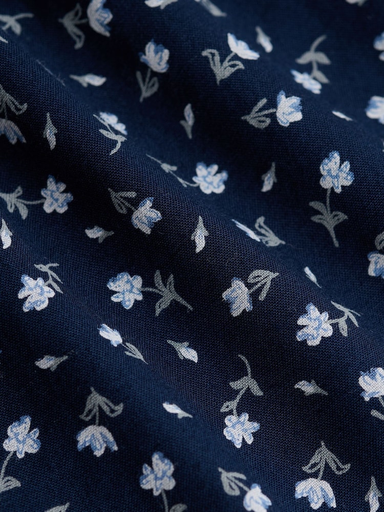 ネイビー - Superdry Short Sleeves 1/2 Button Woven Top - 画像 7 / 7