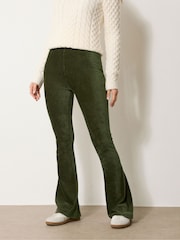 Long Tall Sally Green Cord Kickflare Leggings - Image 2 of 5