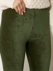 Long Tall Sally Green Cord Kickflare Leggings - Image 4 of 5