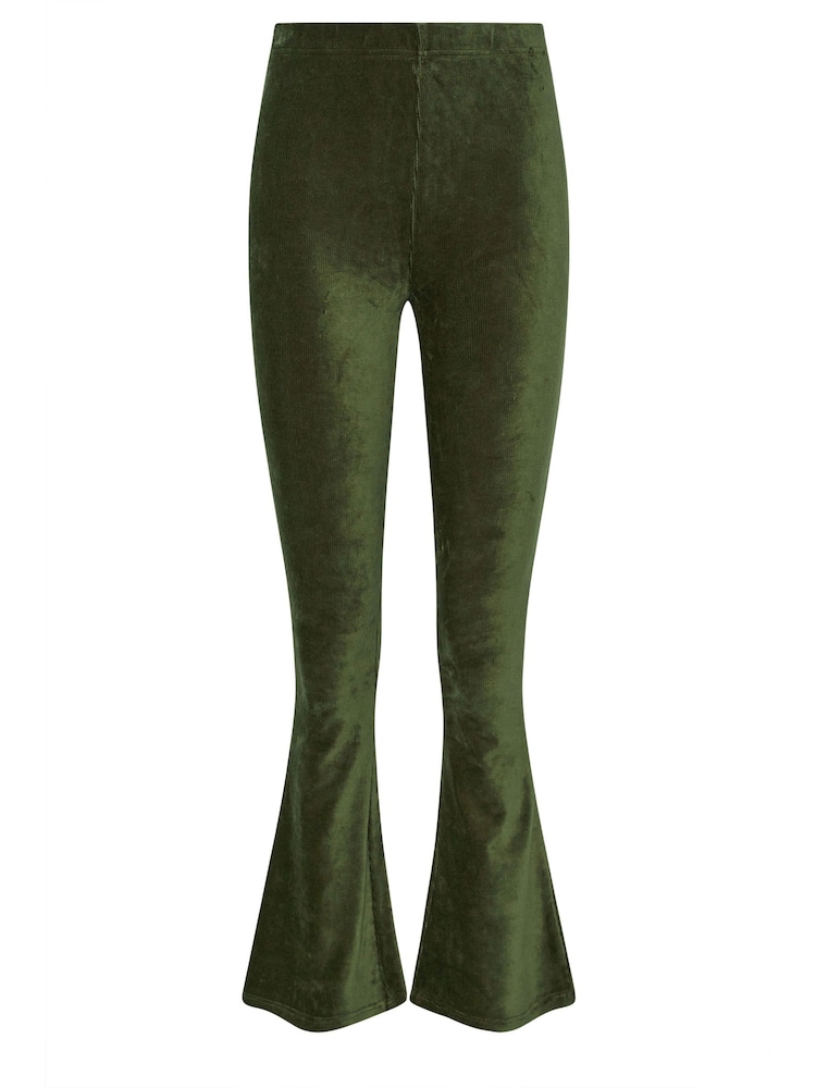 Long Tall Sally Green Cord Kickflare Leggings - Image 5 of 5