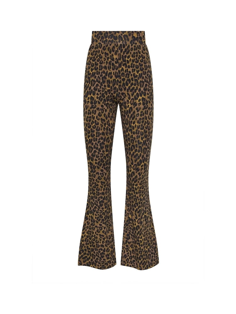 Long Tall Sally Black Leopard Flared Leggings - Image 5 of 5 Long Tall Sally Black Leopard Flared Leggings - Image 5 of 5