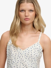 Blanco - Superdry Cotton Ditsy Print Cami Top - Imagen 4 de 7
