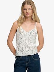 Blanco - Superdry Cotton Ditsy Print Cami Top - Imagen 5 de 7