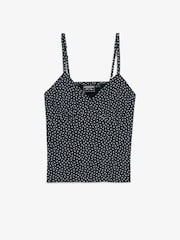 Superdry Navy Cotton Ditsy Print Cami Top - Image 1 of 1