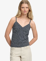 Superdry Navy Cotton Ditsy Print Cami Top - Image 4 of 7