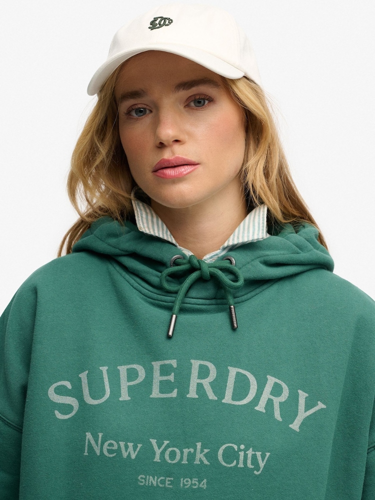 Superdry Cream Embroidered Baseball Cap - Image 1 of 1