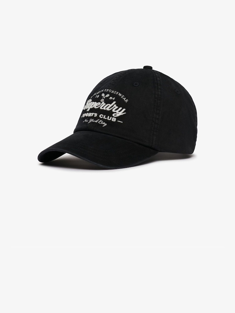 Superdry Black Vintage Club Baseball Cap - Image 3 of 3