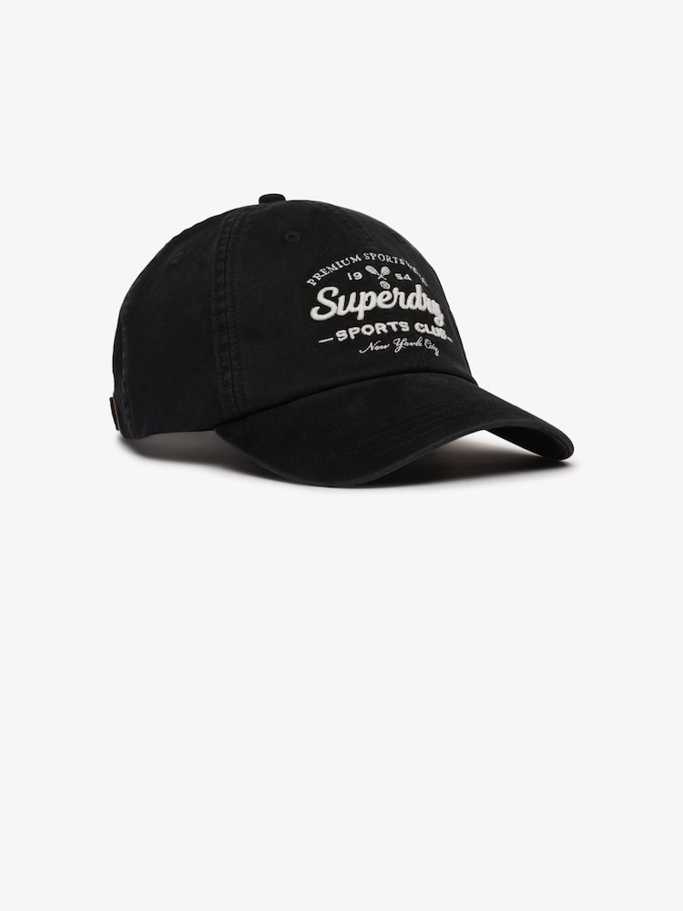 Superdry Black Vintage Club Baseball Cap - Image 4 of 4 Superdry Black Vintage Club Baseball Cap - Image 4 of 4