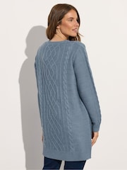 Blusa túnica com decote em V M&Co - Imagem 3 de 5