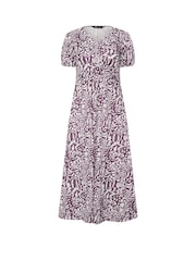 Vestido M&Co Petite Abstract Print Twist Front - Imagem 5 de 5
