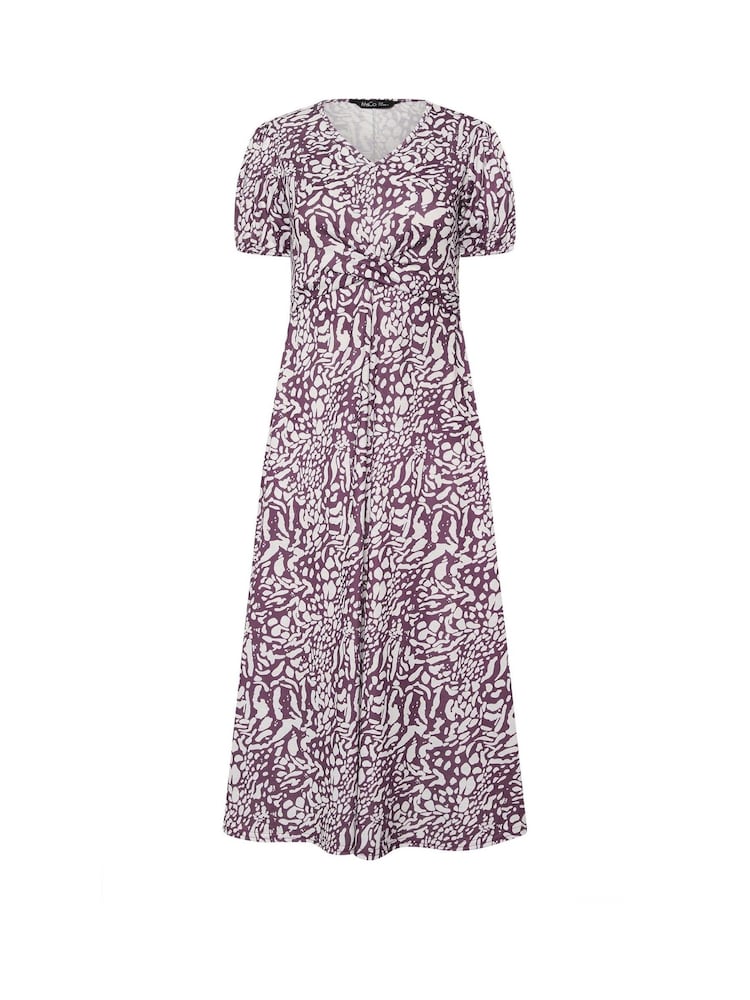 Vestido M&Co Petite Abstract Print Twist Front - Imagem 5 de 5