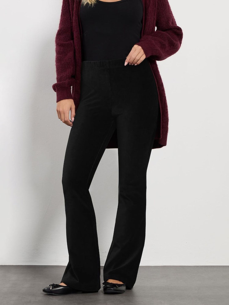M&Co Black Petite Cord Kickflare Trousers - Image 1 of 5 M&Co Black Petite Cord Kickflare Trousers - Image 1 of 5