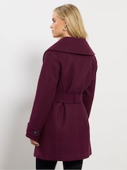 M&Co Red Petite Short Wrap Coat - Image 2 of 6