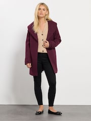M&Co Red Petite Short Wrap Coat - Image 3 of 6