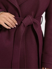 M&Co Red Petite Short Wrap Coat - Image 5 of 6