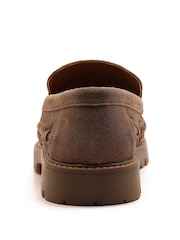 Off The Hook Brown Floyd Loafers Tassel Formal Casual Slip On Leather Shoes - Image 5 of 6