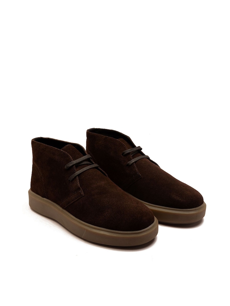 Off The Hook Brown Jethro Suede Leather Casual Lace-Up Chukka Boots - Image 1 of 6