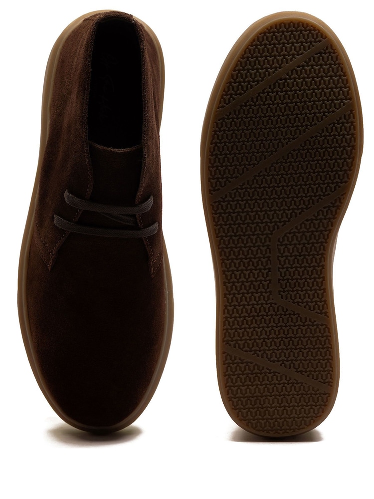 Off The Hook Brown Jethro Suede Leather Casual Lace-Up Chukka Boots - Image 6 of 6