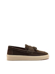 Off The Hook Green Rory Loafers Tassel Casual Slip On Suede Leather Shoes - Image 2 of 6