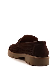 Off The Hook Brown Floyd Loafers Tassel Formal Casual Slip On Leather Shoes - Image 3 of 6