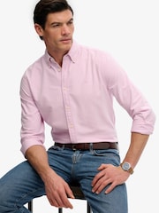 Superdry Pink Preppy Oxford Long Sleeve Shirt - Image 1 of 5