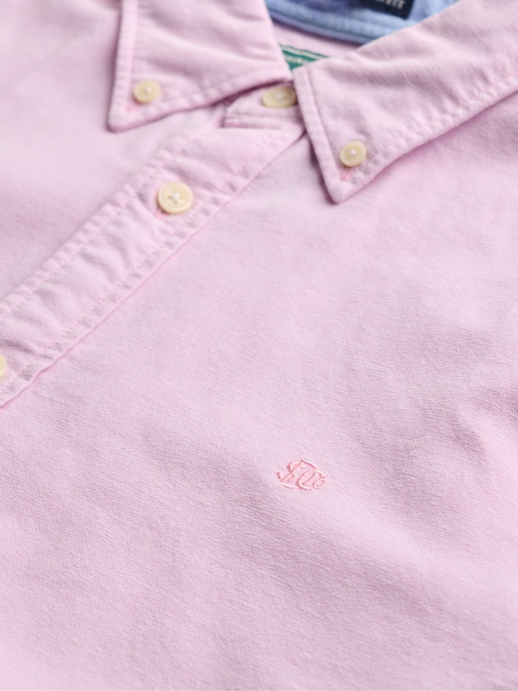 Superdry Pink Essentials Oxford Shirt - Image 7 of 7 Superdry Pink Essentials Oxford Shirt - Image 7 of 7
