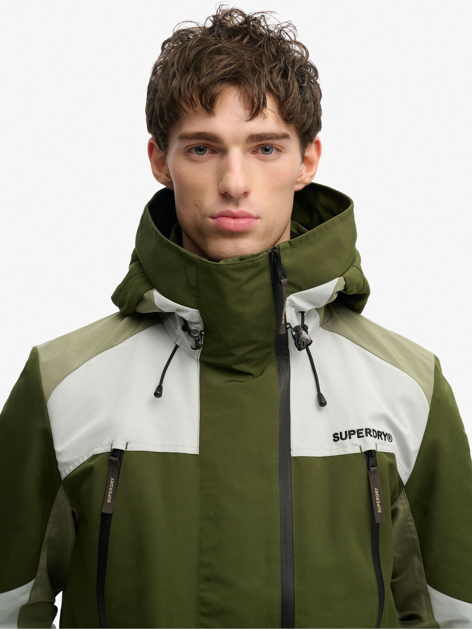 Next：日本 グリーン - Superdry フード カラーブロック ウインド
