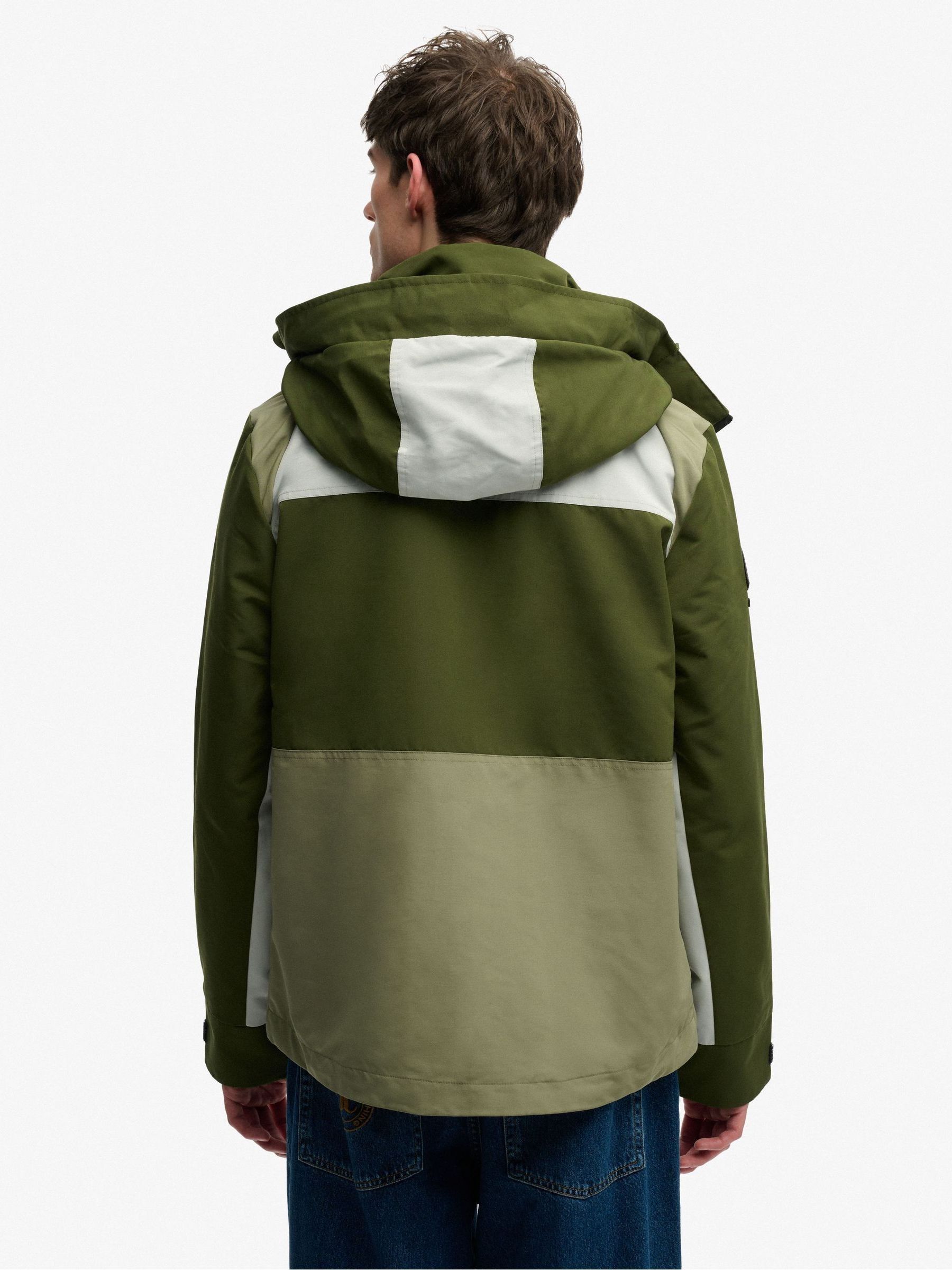 Next：日本 グリーン - Superdry フード カラーブロック ウインド