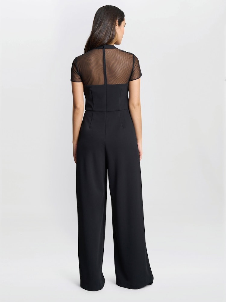 Gina Bacconi Charlene Structured Black Jumpsuit - Imagen 2 de 7