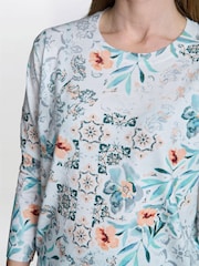 Gina Bacconi Grey Violetta Floral Sweater with Diamante Details - Image 4 of 4