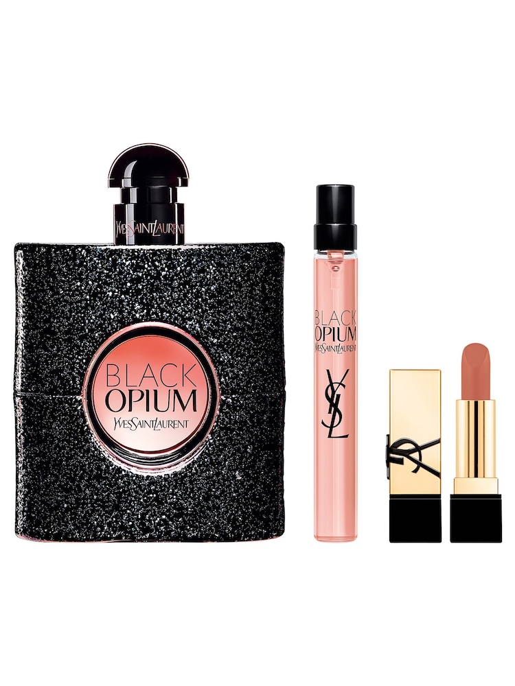 Yves Saint Laurent Black Opium Eau de Parfum 90ml and 10ml with Mini Rouge Pur Couture Nude (Worth Over £165) - Image 2 of 4